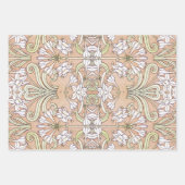 ポピーを髪に入れた女性、ギフト ラッピングペーパーシート (正面3)