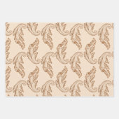 ポピーを髪に入れた女性、ギフト ラッピングペーパーシート (正面2)