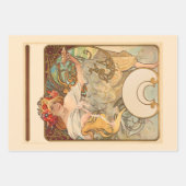 ポピーを髪に入れた女性、ギフト ラッピングペーパーシート (正面)