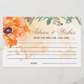 ポピーアドバイスとウィッシュブライダルシャワーの文房具 便箋 (正面)