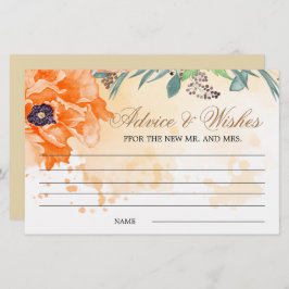 ポピーアドバイスとウィッシュブライダルシャワーの文房具 便箋