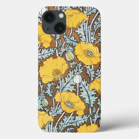ポピーアートイラストフラワーパターン Case-Mate iPhoneケース (裏面)