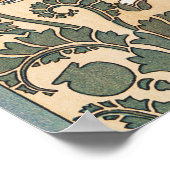 ポピーアートイラスト黄色い花 ポスター (角)