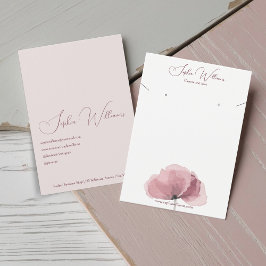 ポピーイヤリング&ネックレスセットジュエリーディスプレイカード