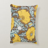 ポピーイラストレーション黄色の花 アクセントクッション (裏面(縦))