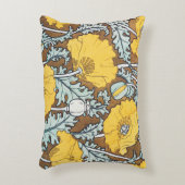 ポピーイラストレーション黄色の花 アクセントクッション (正面(垂直))