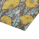 ポピーイラストレーション黄色の花 カッティングボード (角)