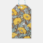 ポピーイラストレーション黄色の花 ギフトタグ (正面)