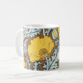 ポピーイラストレーション黄色の花 コーヒーマグカップ (正面左)