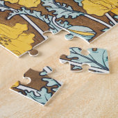 ポピーイラストレーション黄色の花 ジグソーパズル (側面)