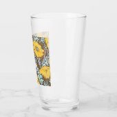ポピーイラストレーション黄色の花 タンブラーグラス (左)