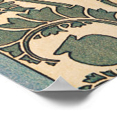 ポピーイラストレーション黄色の花 ポスター (角)