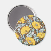 ポピーイラストレーション黄色の花 マグネット (正面/裏面)