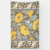 ポピーイラストレーション黄色の花 横断幕 (縦)