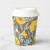 ポピーイラストレーション黄色の花 紙コップ (右)