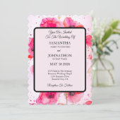 ポピーウォーターカラーフラワーフローラ結婚式招待状 招待状 (スタンド正面)