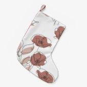 ポピーエレガントの花の継ぎ目のないパターン スモールクリスマスストッキング (正面 (吊り時))