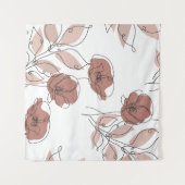 ポピーエレガントの花の継ぎ目のないパターン タペストリー (正面(横))