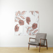 ポピーエレガントの花の継ぎ目のないパターン タペストリー (インサイチュ(横))