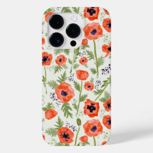 ポピーエレガントズオレンジフローラルパターン Case-Mate iPhone 14 PROケース