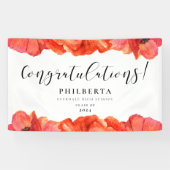 ポピーエレガントズ卒業パーティーおめでとう 横断幕 (横)