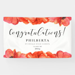 ポピーエレガントズ卒業パーティーおめでとう 横断幕