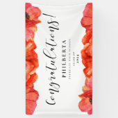 ポピーエレガントズ卒業パーティーおめでとう 横断幕 (縦)