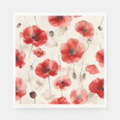 ポピーエレガントズ柄のナプキン スタンダードランチョンナプキン (正面)