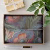 ポピーエレガントタペストリ王室のレッド&パープル，ゴールズ 薄葉紙 (ギフト)