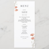 ポピーエレガントピー牧草地オレンジ結婚色の花 メニュー (正面)