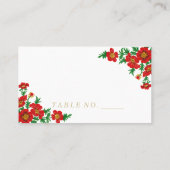 ポピーエレガントピー赤い花座席表 プレイスカード (裏面)