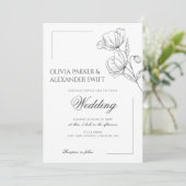 ポピーエレガントフシンプルァラ結婚ス 招待状 (スタンド正面)