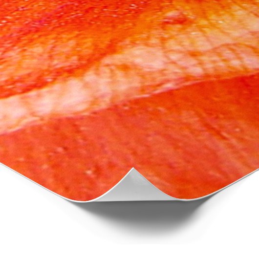 ポピーエレガントフラワー引用文感謝ハート ポスター (角)