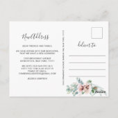 ポピーエレガントユーカリの動く発表 ポストカード (裏面)