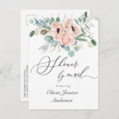 ポピーエレガントユーカリブライダルシャワーバイメール ポストカード (正面/裏面)