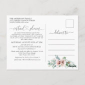 ポピーエレガントユーカリブライダルバーチャルシャワー ポストカード (裏面)