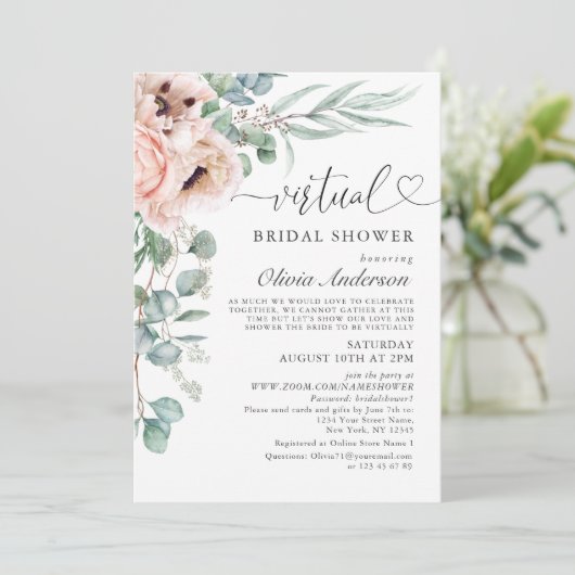 ポピーエレガントユーカリ仮想ブライダルシャワー 招待状 (スタンド正面)