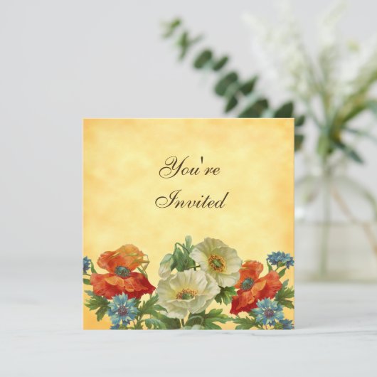 ポピーカスタムズガーデンパーティースクエア招待状 招待状 (スタンド正面)