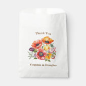 ポピーカラフルの結婚感謝 フェイバーバッグ (正面)