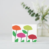 ポピーカラフルの花フローラ 名刺 (スタンド正面)