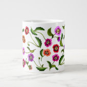 ポピーカラフルガーデン花ジャンボマグ ジャンボコーヒーマグカップ (正面)