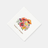ポピーカラフルズ結婚ナプキン スタンダードカクテルナプキン (角)