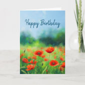 ポピーカラフルズ誕生日カード付きフィールド カード (正面)