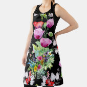 ポピーカラフルピー夏の花パターン エプロン (インサイチュ)