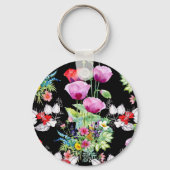 ポピーカラフルピー夏の花パターン キーホルダー (裏面)