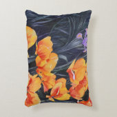 ポピーカラフルフィールド絵画印象派 アクセントクッション (正面(垂直))