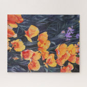 ポピーカラフルフィールド絵画印象派 ジグソーパズル (横)