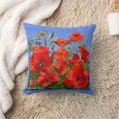 ポピーカラフルフィールド クッション (ブランケット)