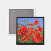 ポピーカラフルフィールド マグネット (正面/裏面)
