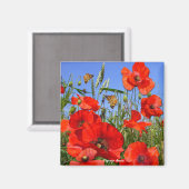 ポピーカラフルフィールド マグネット (正面/裏面)